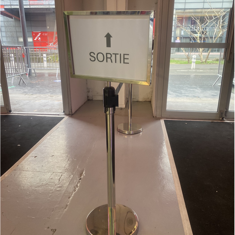 Potelet avec porte signalétique A3 - Decoroom