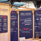 Wooden Partition with Signage | Decoroom